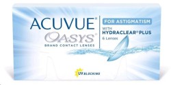 Линзы контактные, Acuvue (Акувью) 6 шт Оазис для коррекции астигматизма bc 8.6 мм -0.75/030 (-3.75)