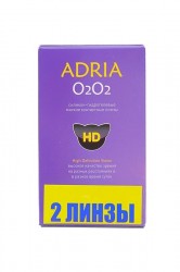 Линзы контактные, Adria (Адрия) 2 шт О2О2 силикон-гидрогелевые ежемесячные bc 8.6 (-3.50)