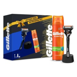 Набор подарочный, Gillette (Жиллет) станок для бритья Фьюжн проглайд флексбол с 1 сменной кассетой + гель для бритья Фьюжн ультра сенситив для чувствительной кожи 200 мл