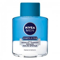 Лосьон после бритья, Nivea (Нивея) 100 мл арт. 88569 Мен 2в1 Защита и уход Свежесть + комфорт